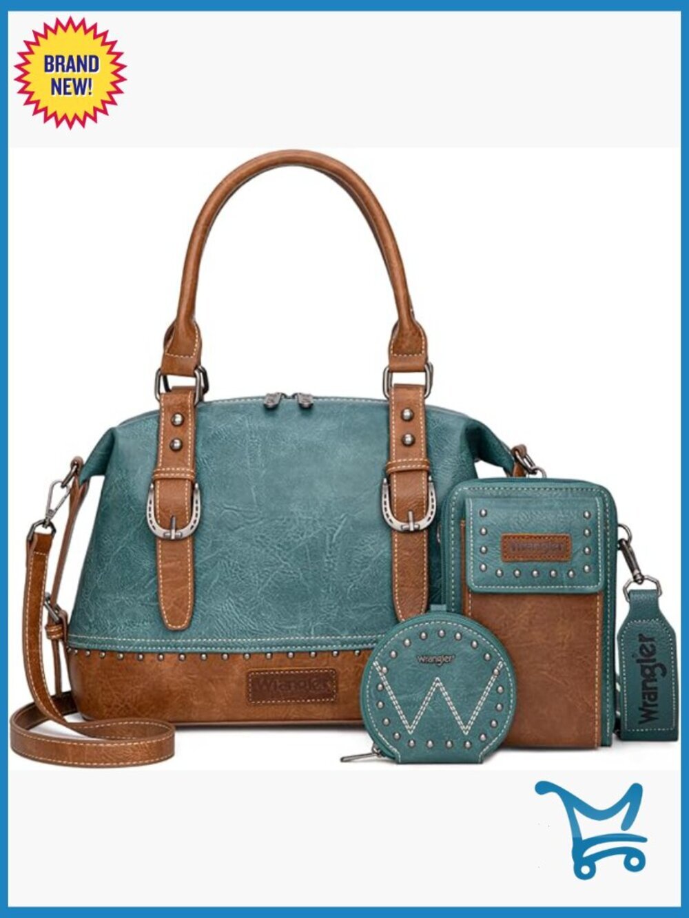 Faux Leather Doctor Bag Set with Top Handle and Adjustable Strap